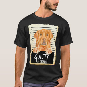 Golden Retriever schuldig Hund Mugshot T-Shirt