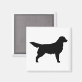 Golden Retriever (schwarz) Magnet (Vorderseite/Rückseite)