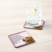 Golden retriever - Schwester-Gedicht Getränkeuntersetzer (Rechte Seite)