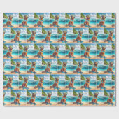 Golden Retriever Scuba Diver Geschenkpapier (Flach)