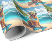 Golden Retriever Scuba Diver Geschenkpapier (Rolleneckpunkt)