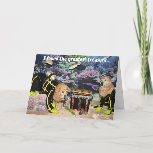 Golden Retriever Scuba Diving Freundschaft Karte (Vorderseite)