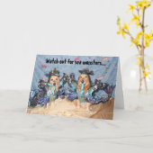 Golden Retriever Sea Monster Halloween Karte (Gelbe Blume)