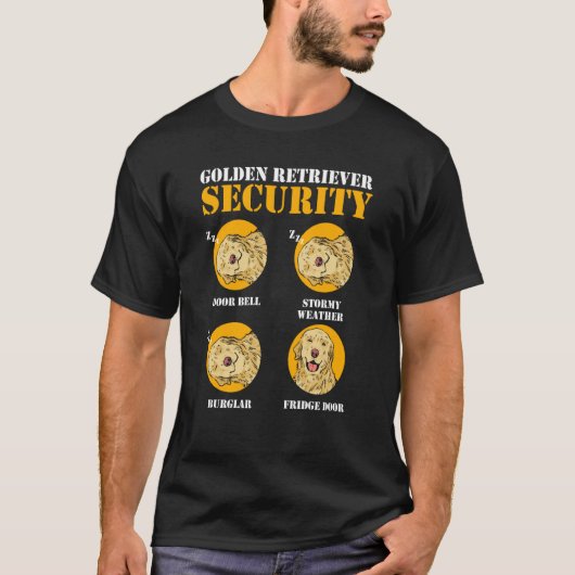 Golden Retriever Security Dog Golden Retriever T-Shirt (Vorderseite)