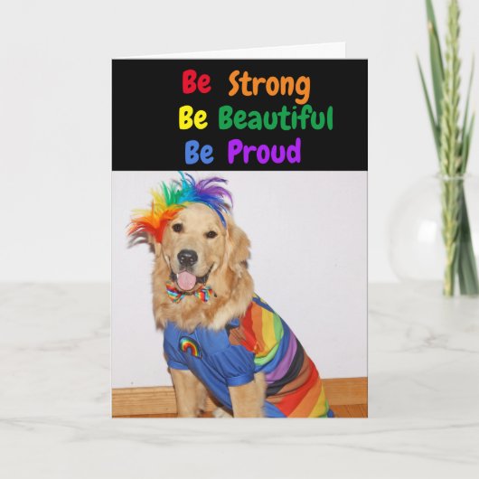 Golden Retriever sei stolz Karte (Vorderseite)