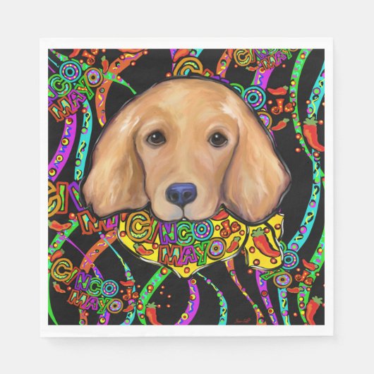 Golden Retriever Serviette (Vorderseite)