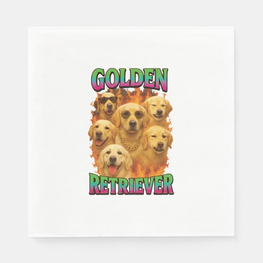 Golden Retriever Serviette (Vorderseite)