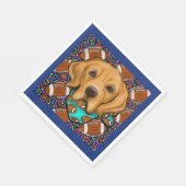 Golden Retriever Serviette (Ecke)