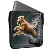 Golden Retriever Shatter einen Tablet-Bildschirm Laptopschutzhülle (Vorne Rechts)