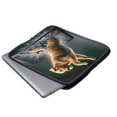 Golden Retriever Shatter einen Tablet-Bildschirm Laptopschutzhülle (Vorne Knopf)