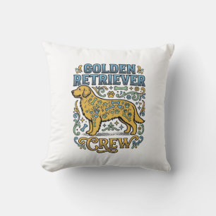 Golden Retriever-Shirt mit Vintage-Hunde-Liebhaber Kissen