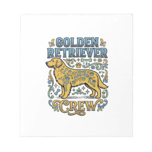 Golden Retriever-Shirt mit Vintage-Hunde-Liebhaber Notizblock