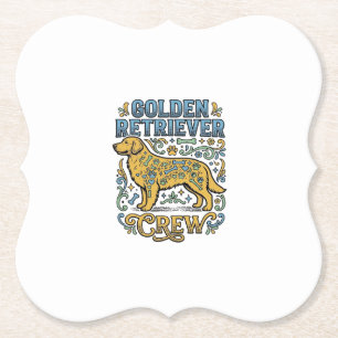 Golden Retriever-Shirt mit Vintage-Hunde-Liebhaber Untersetzer