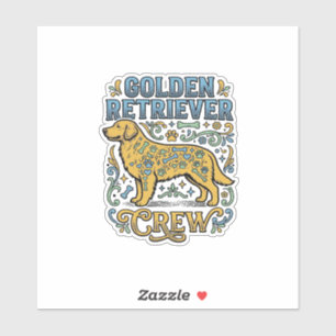 Golden Retriever-Shirt mit Vintage-Hundefreund-Kun Aufkleber
