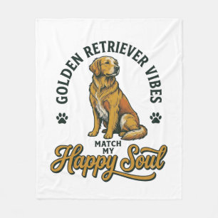 Golden Retriever-Shirt Vintage-Gravur Hunde-Liebha Fleecedecke
