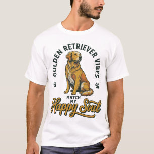 Golden Retriever-Shirt Vintage Gravur Hunde Liebha T-Shirt