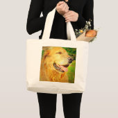 Golden Retriever Shopping Bag Jumbo Stoffbeutel (Vorderseite (Produkt))