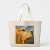 Golden Retriever Shopping Bag Jumbo Stoffbeutel (Rückseite)