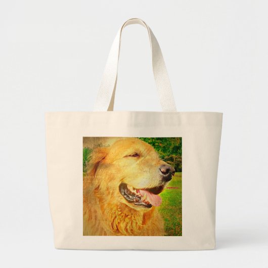 Golden Retriever Shopping Bag Jumbo Stoffbeutel (Vorne)