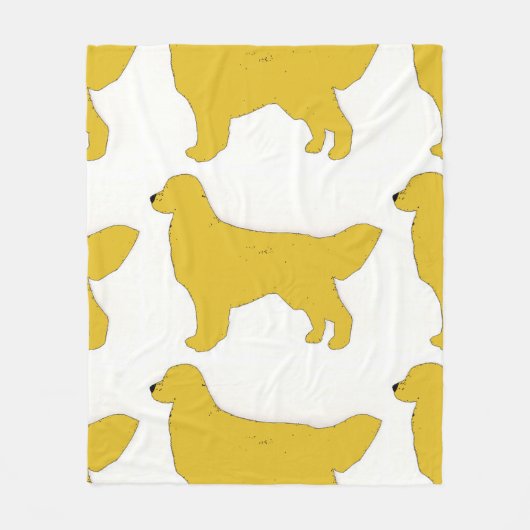 Golden Retriever Silber Fleecedecke (Vorderseite)