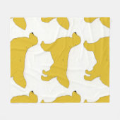 Golden Retriever Silber Fleecedecke (Vorderseite (Horizontal))