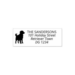 Golden Retriever Silhouette Address Permastempel