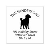 Golden Retriever Silhouette Address Permastempel (Design)