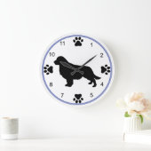 Golden Retriever Silhouette Große Wanduhr (Zuhause)