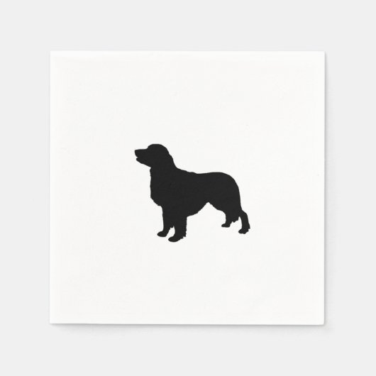 Golden Retriever Silhouette Liebe Hunde Serviette (Vorderseite)