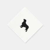 Golden Retriever Silhouette Liebe Hunde Serviette (Ecke)
