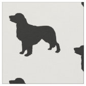 Golden Retriever Silhouette Liebe Hunde Stoff (Nahaufnahme)
