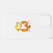 Golden Retriever Silhouette Pumpkin Halloween iPhone Hülle (Hinten horizontal)