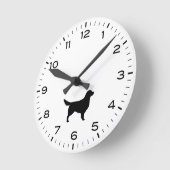 Golden Retriever Silhouette Runde Uhr (Winkel)