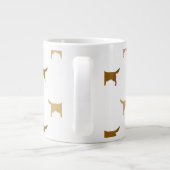 Golden Retriever Silhouetten Muster Jumbo-Tasse (Rückseite)
