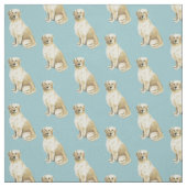 Golden Retriever Sitting Hund Kunstwerk Stoff (Muster)