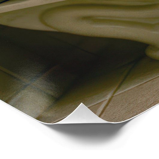 Golden Retriever Sitting On the Toilet Texting Poster (Ecke)