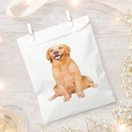 Golden Retriever Sitzen Geschenktütchen (Ausgeschnitten)