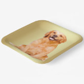 Golden Retriever Sitzen Pappteller (Gewinkelt)