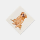 Golden Retriever Sitzen Serviette (Ecke)