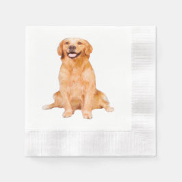 Golden Retriever Sitzen Serviette