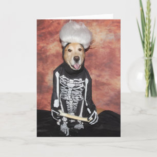 Golden Retriever Skelett von Fun Halloween Karte