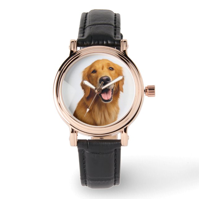 Golden Retriever Smile Armbanduhr (Vorderseite)