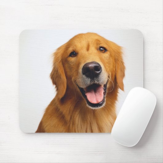 Golden Retriever Smile Mousepad (Mit Mouse)