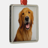 Golden Retriever Smile Ornament Aus Metall (Rechts)