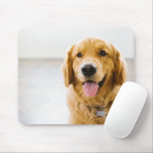 Golden Retriever Smiling Mousepad (Mit Mouse)
