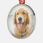 Golden Retriever Smiling Ornament Aus Metall (Links)
