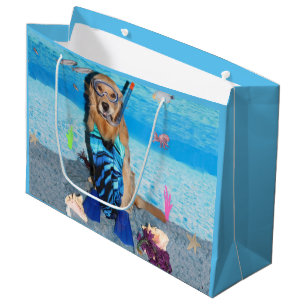 Golden retriever Snorkeler Große Geschenktüte
