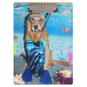 Golden retriever Snorkeler Klemmbrett