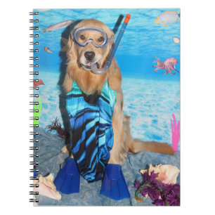 Golden retriever Snorkeler Notizblock