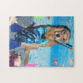 Golden retriever Snorkeler Puzzle (Horizontal)